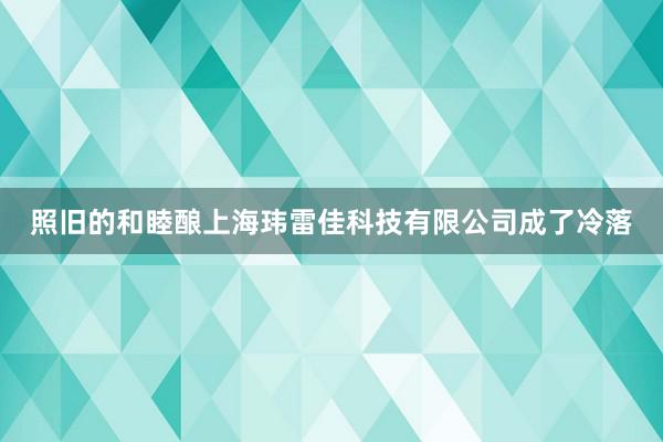 照旧的和睦酿上海玮雷佳科技有限公司成了冷落